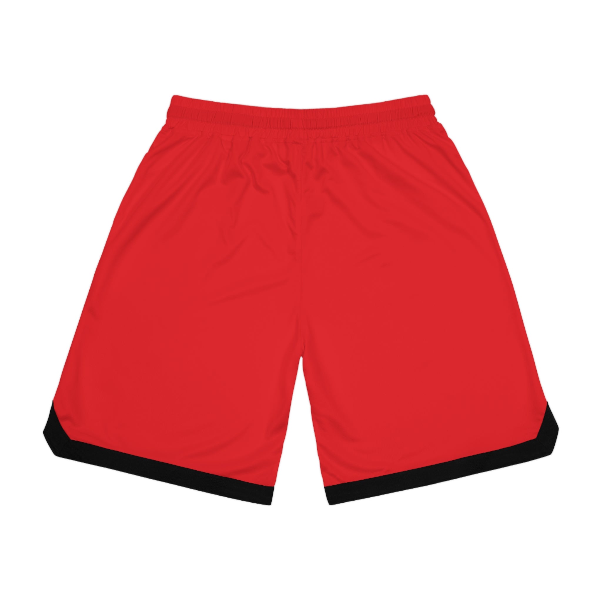 Red Basketball Ribbed Shorts