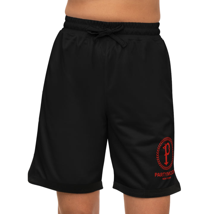 Black Basketball Ribbed Shorts