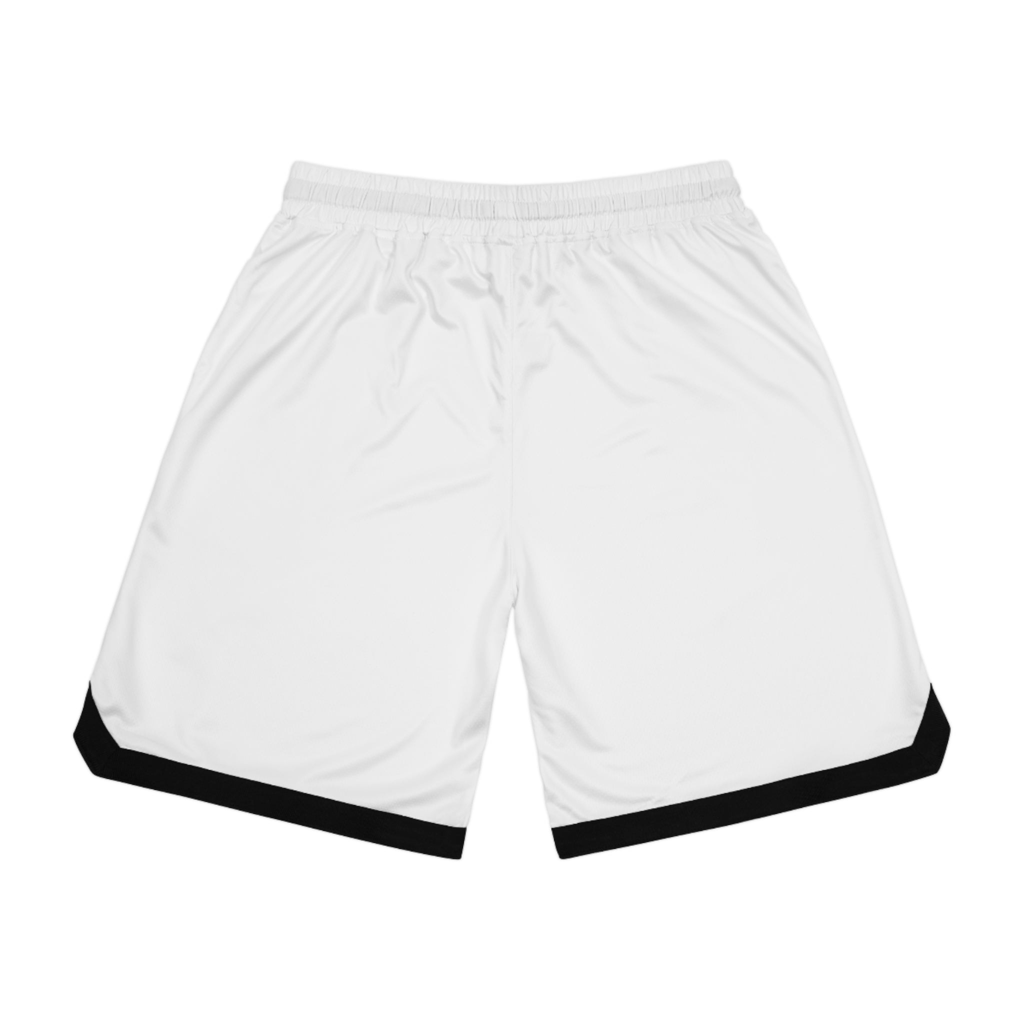 White Basketball Ribbed Shorts