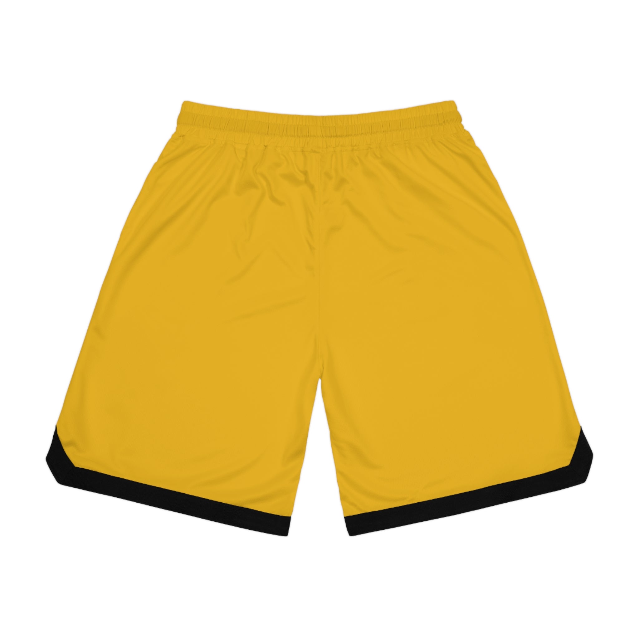 Yellow Basketball Ribbed Shorts