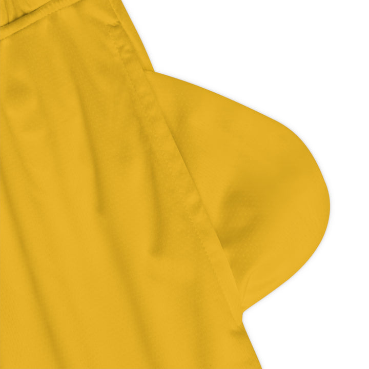 Yellow Basketball Ribbed Shorts