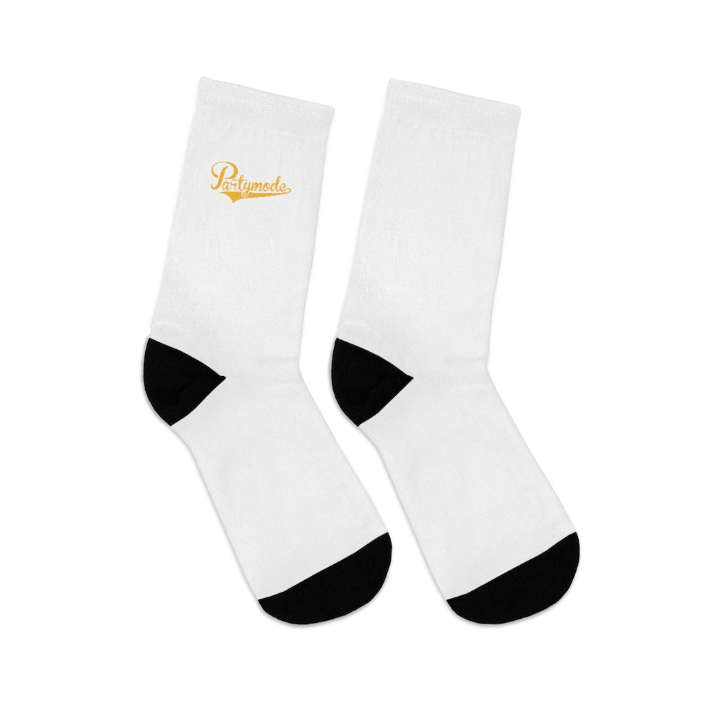 White w/ Gold PartyMode Socks