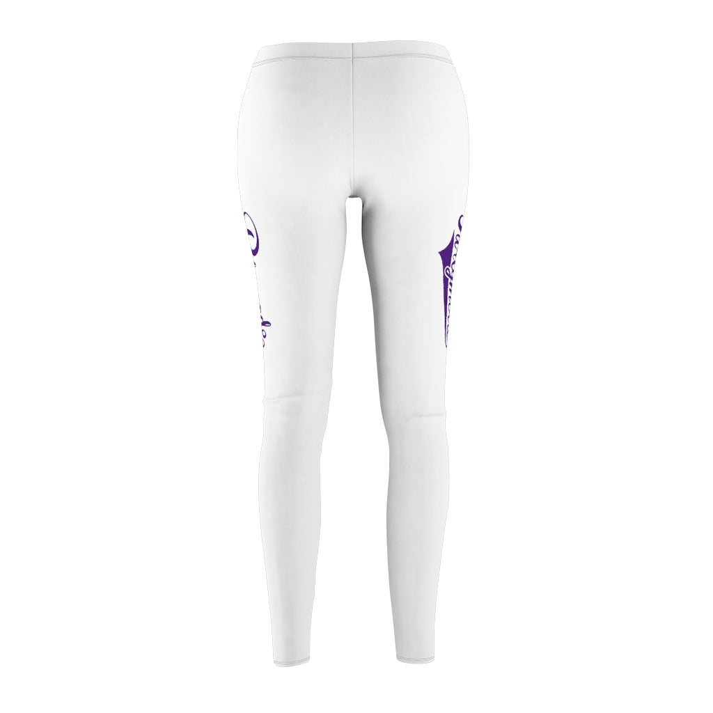 White w/ Purple PartyMode Leggings