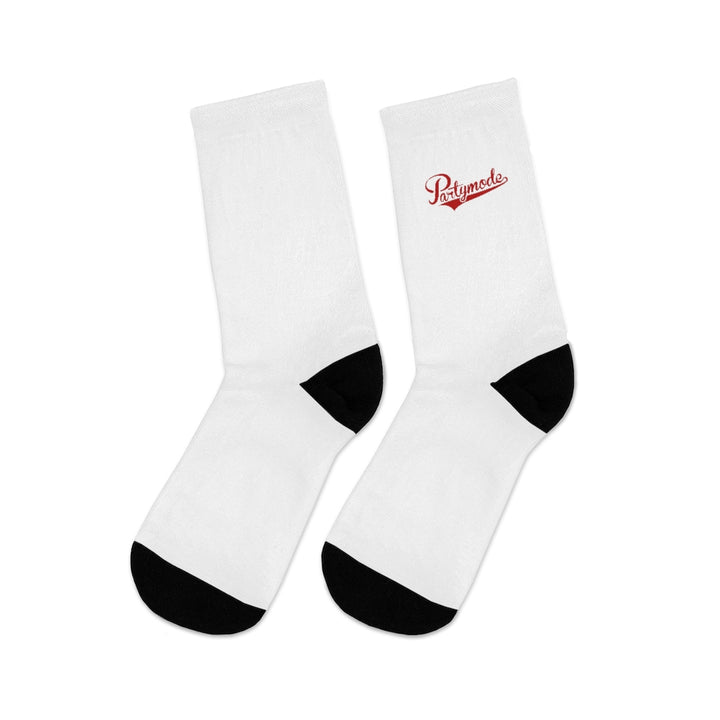 White w/ Red PartyMode Socks