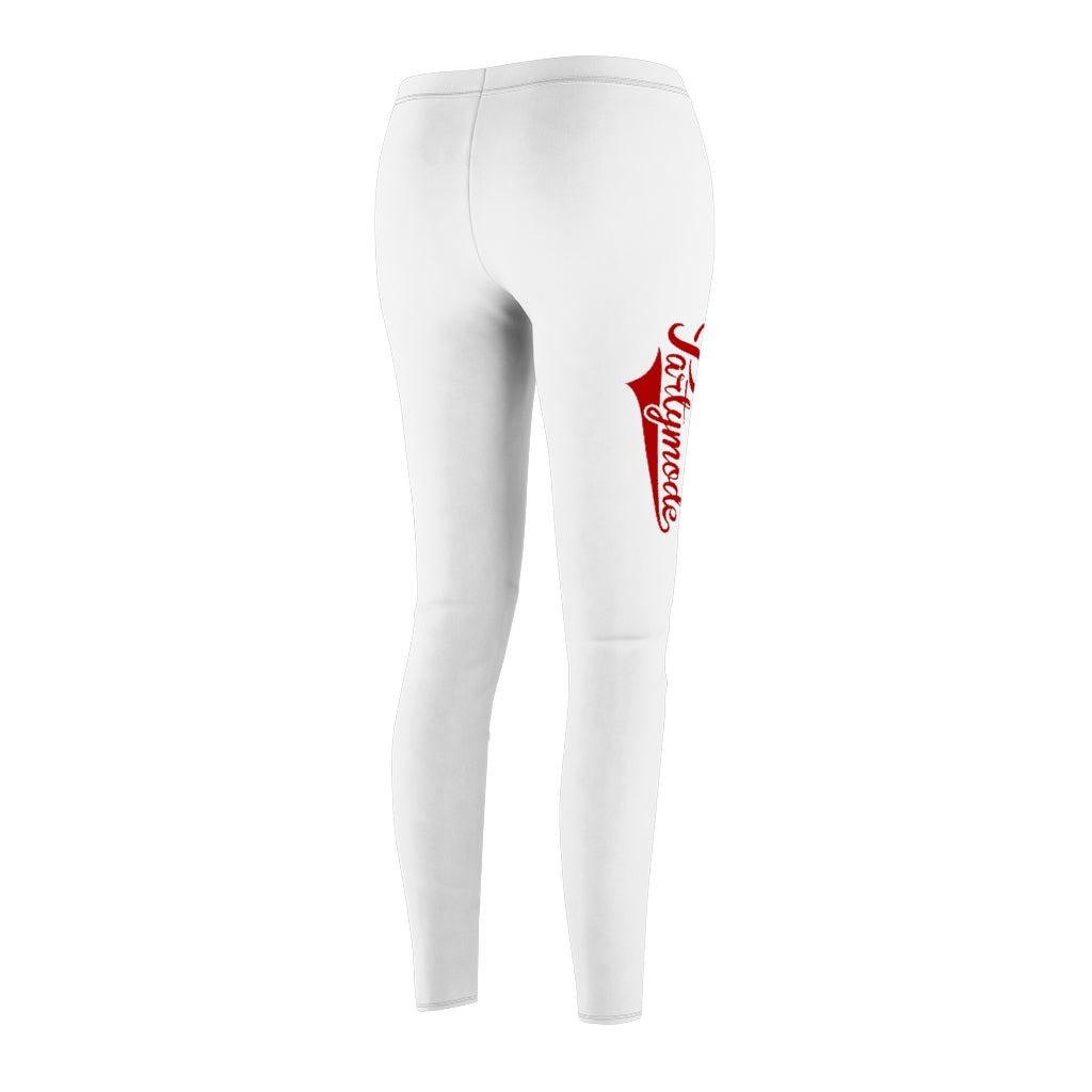 White w/ Red PartyMode Leggings