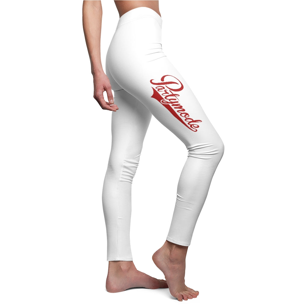 White w/ Red PartyMode Leggings