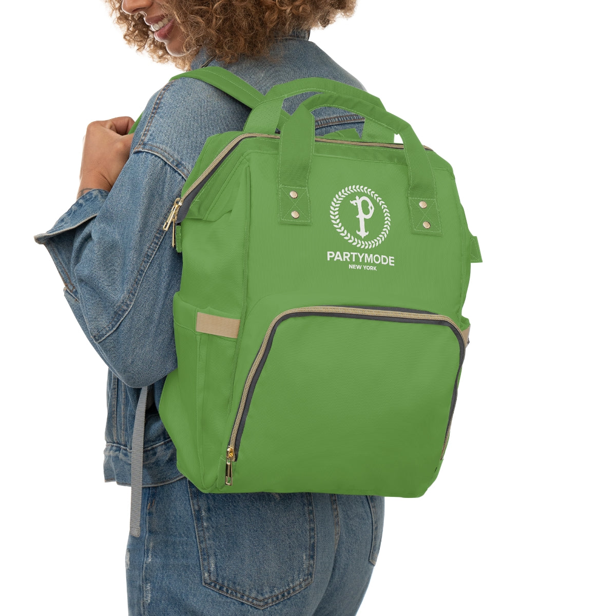 Green PartyMode Diaper Bag