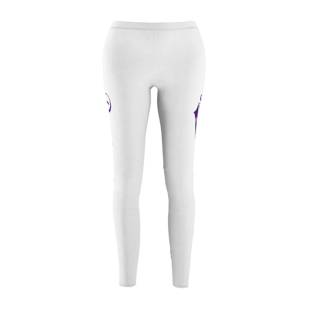 White w/ Purple PartyMode Leggings