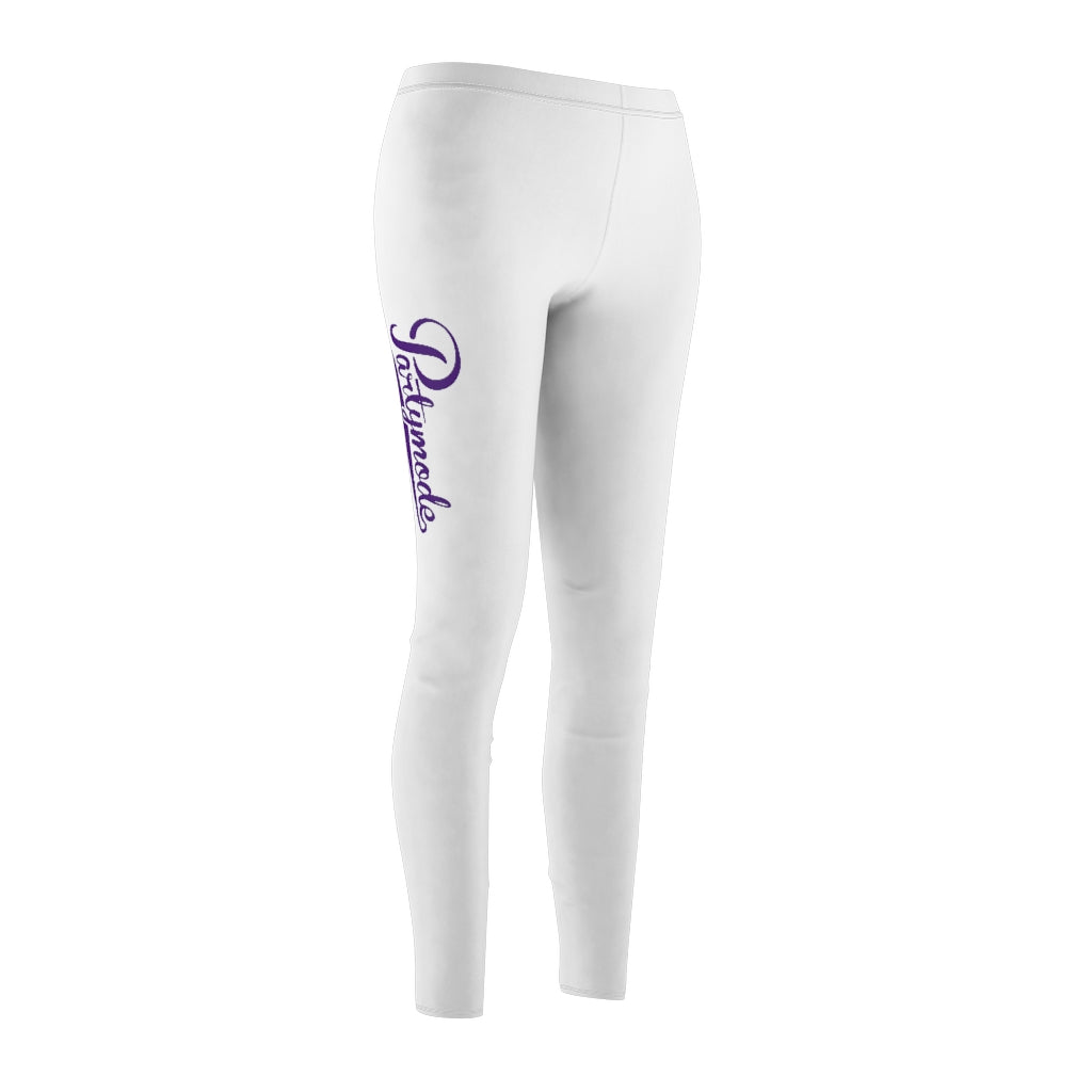 White w/ Purple PartyMode Leggings