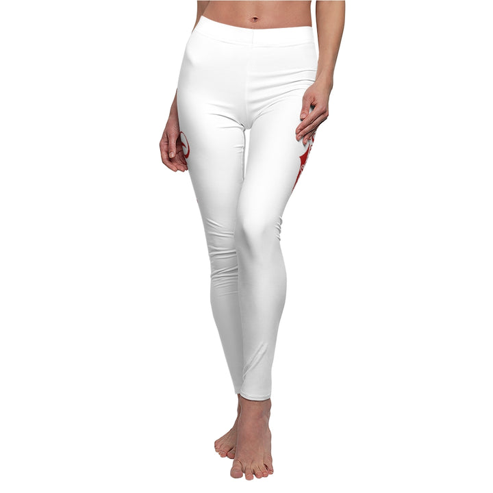 White w/ Red PartyMode Leggings