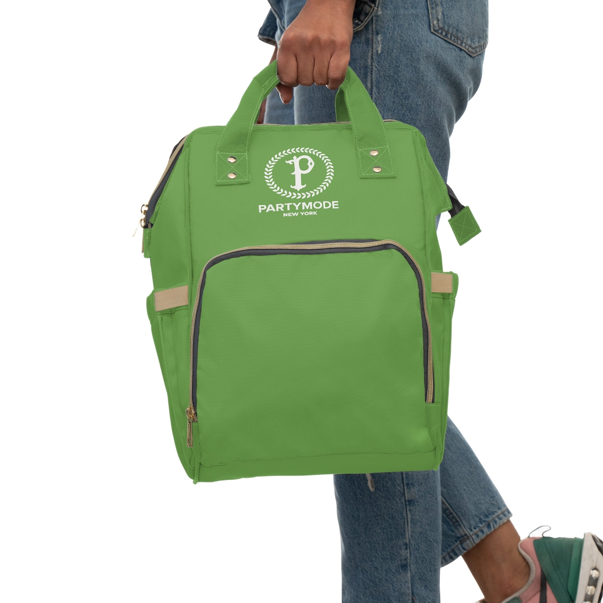 Green PartyMode Diaper Bag