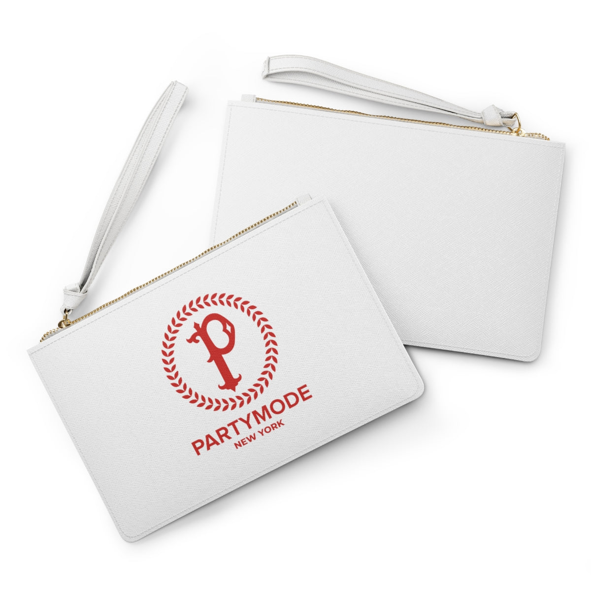 White w/ Red PartyMode Clutch