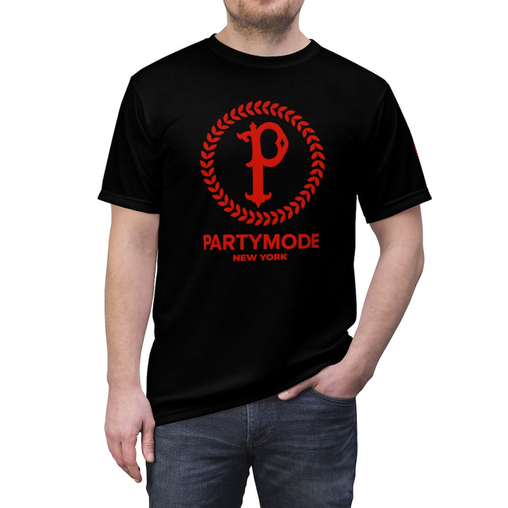 Red Logo PartyMode NY Tee