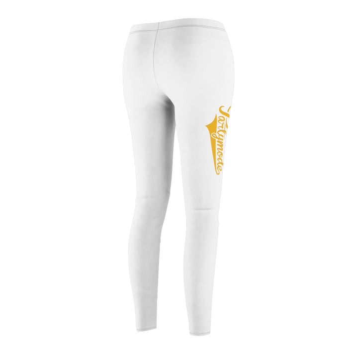 White w/ Gold PartyMode Leggings