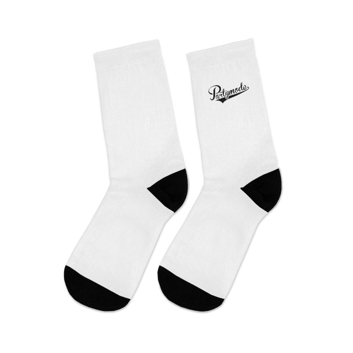 White w/ Black PartyMode Socks