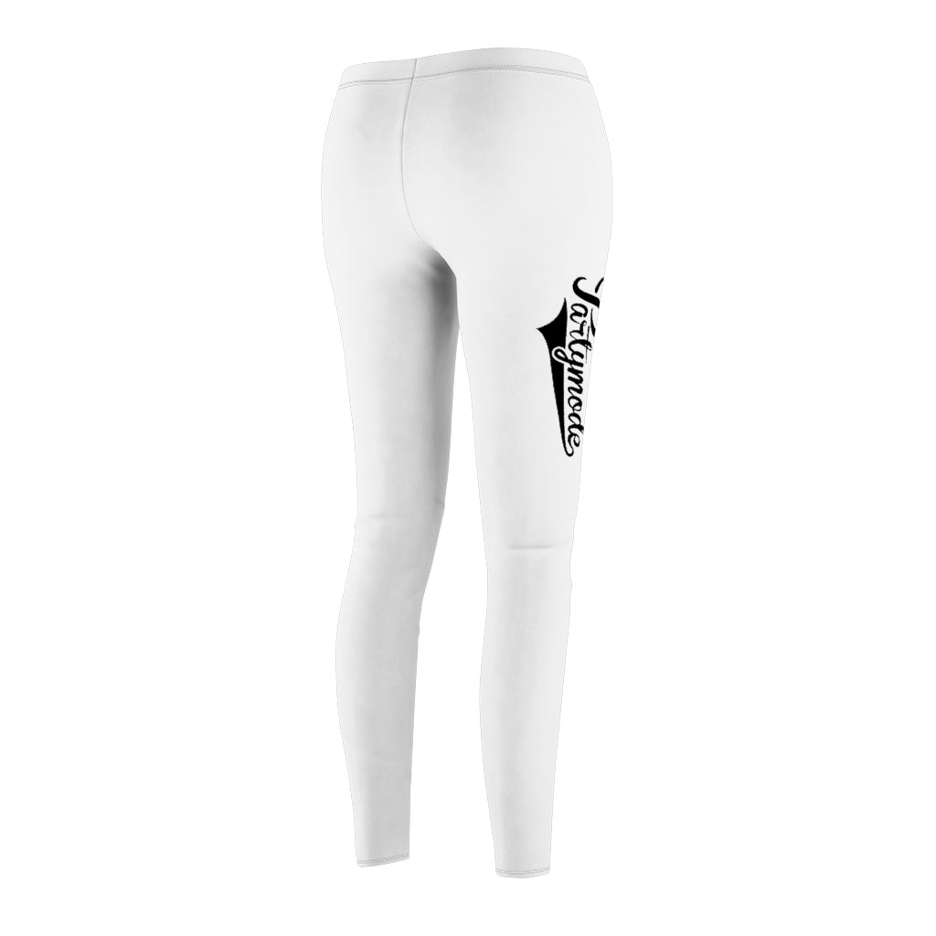 White w/ Black PartyMode Leggings