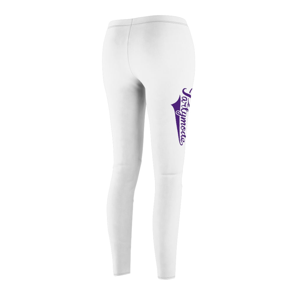 White w/ Purple PartyMode Leggings