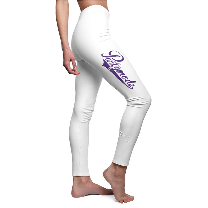 White w/ Purple PartyMode Leggings